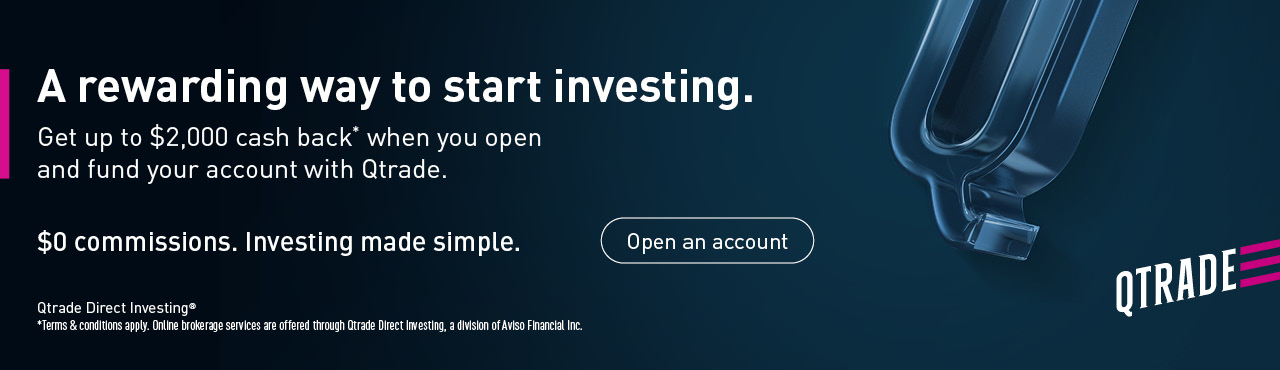 Qtrade Direct Investing. Receive up to $2,000* cash back. Open an account today. *Terms and conditions apply.
